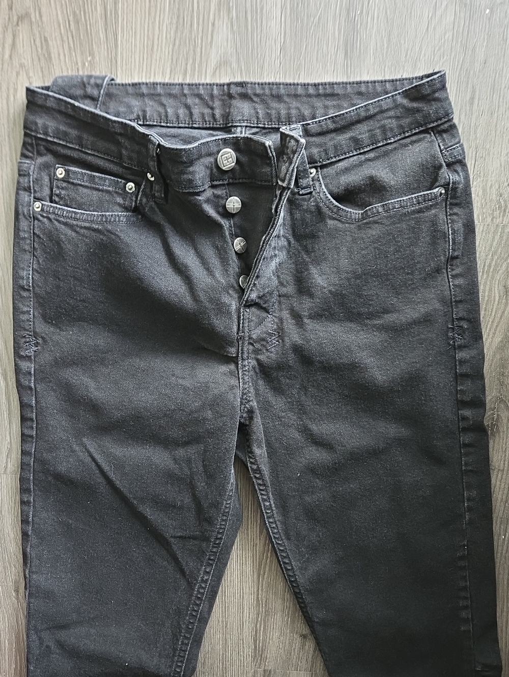 Men's Ksubi Black Slim Straight Leg Jeans Size 32 - Picture 4 of 8